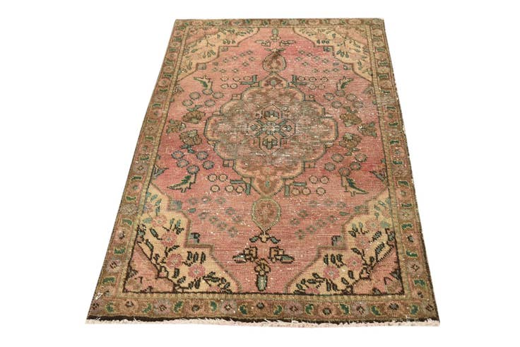 Detail image of 3' x 4' 9 Hand Knotted Ultra Vintage Persian Wool Rug