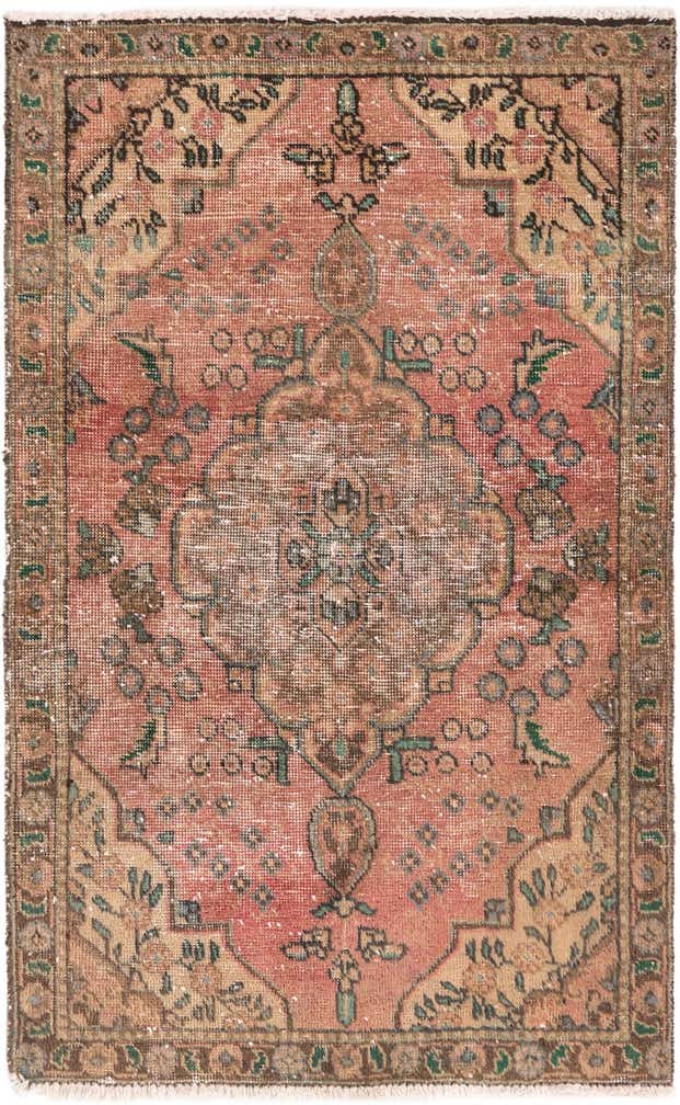 3' x 4' 9 Hand Knotted Ultra Vintage Persian Wool Rug