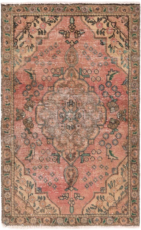 Detail image of 3' x 4' 9 Hand Knotted Ultra Vintage Persian Wool Rug
