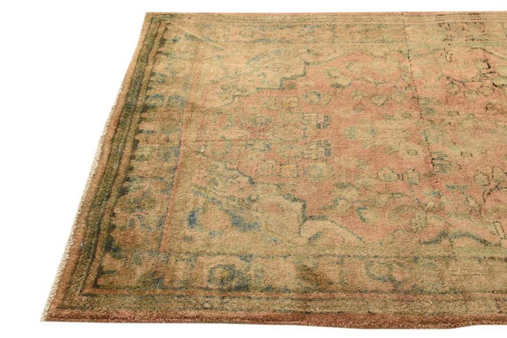 Detail image of 4' 2 x 5' 9 Hand Knotted Ultra Vintage Persian Wool Rug