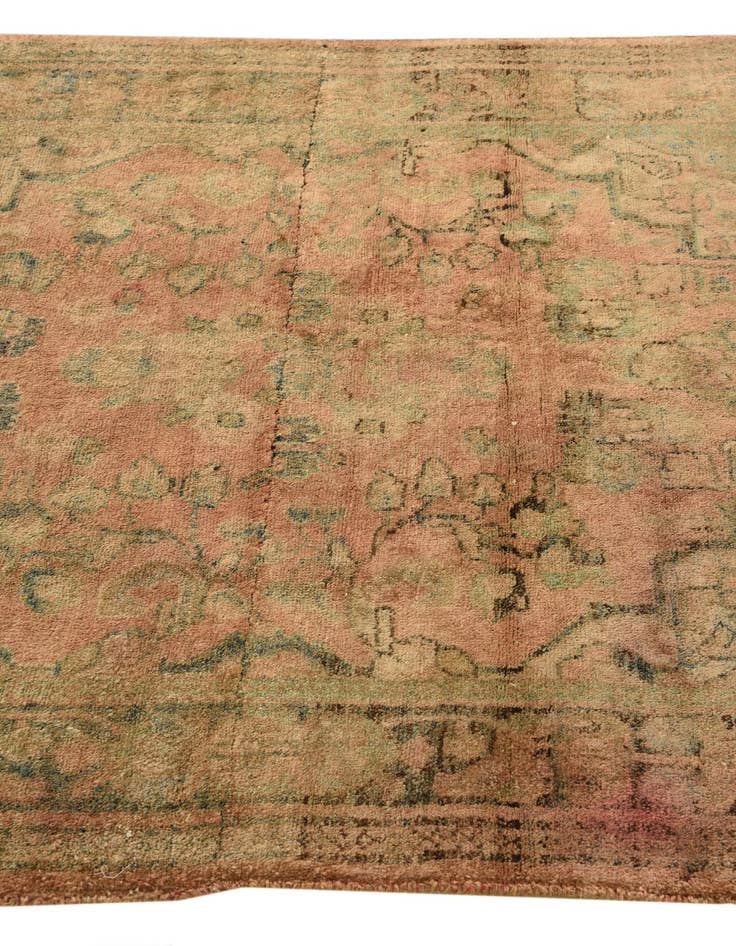 Detail image of 4' 2 x 5' 9  Hand Knotted Ultra Vintage Persian Wool Rug