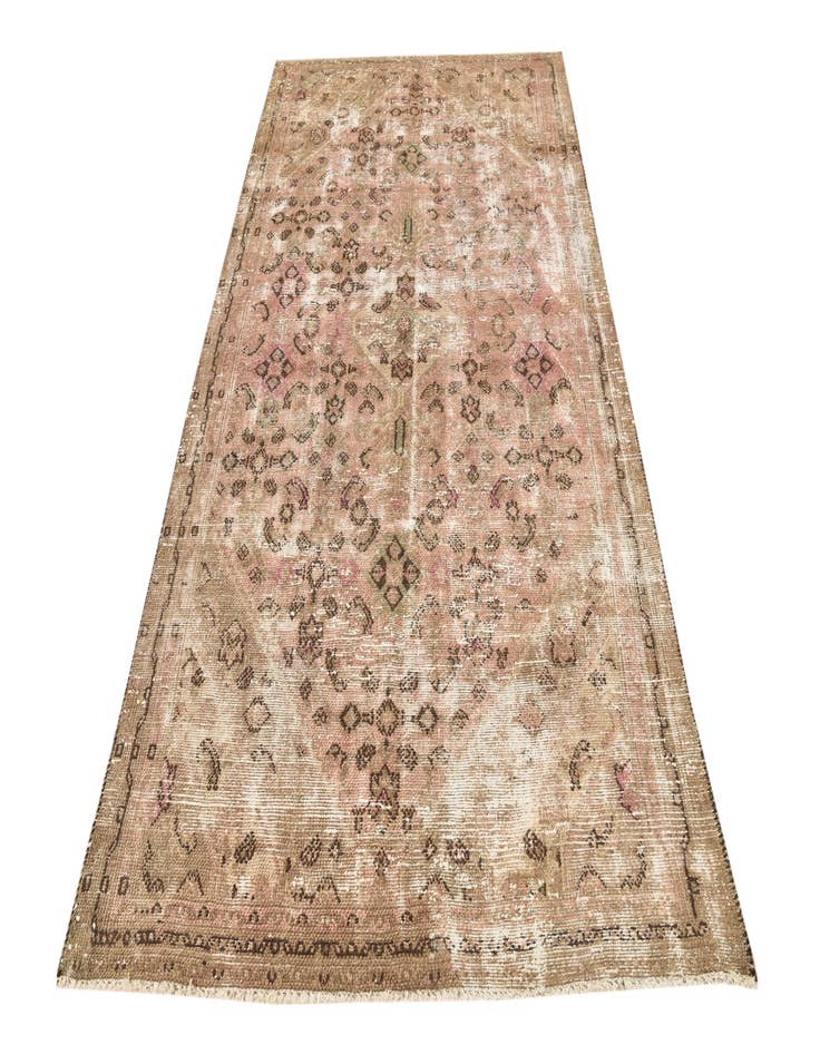 Detail image of 5' 1 x 9'  Hand Knotted Ultra Vintage Persian Wool Rug