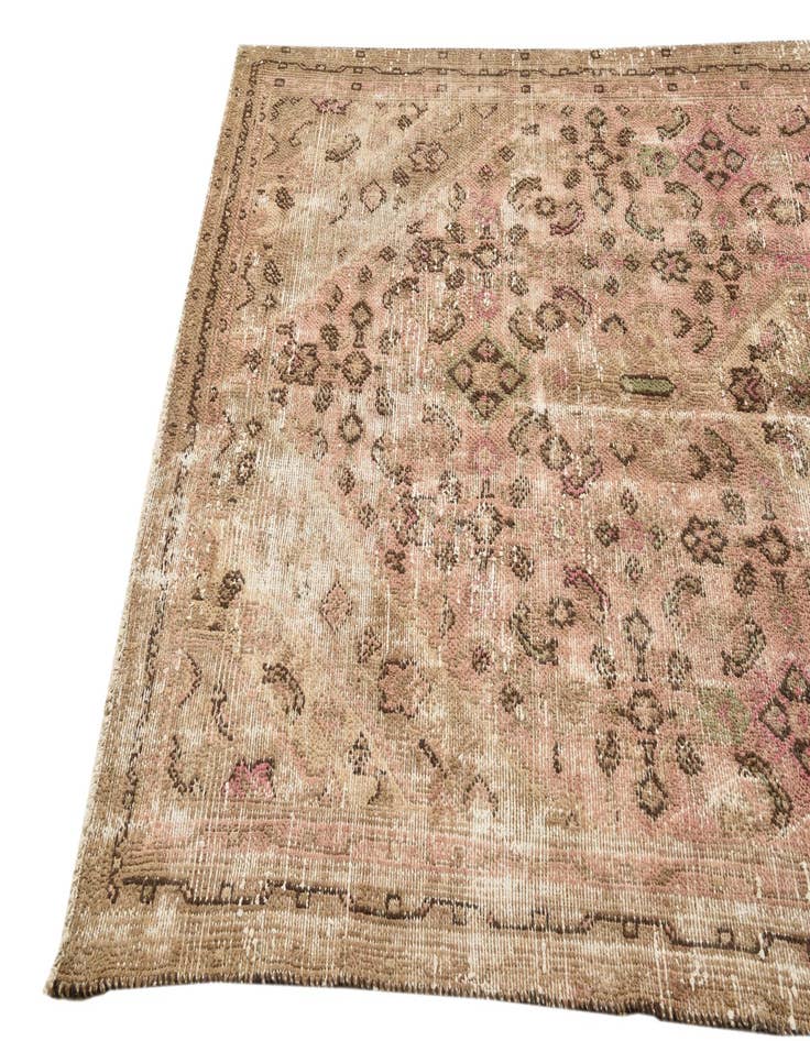 Detail image of 5' 1 x 9'  Hand Knotted Ultra Vintage Persian Wool Rug