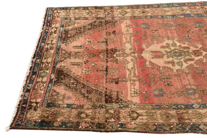 4' 2 x 6' 8 Hand Knotted Ultra Vintage Persian Wool Rug
