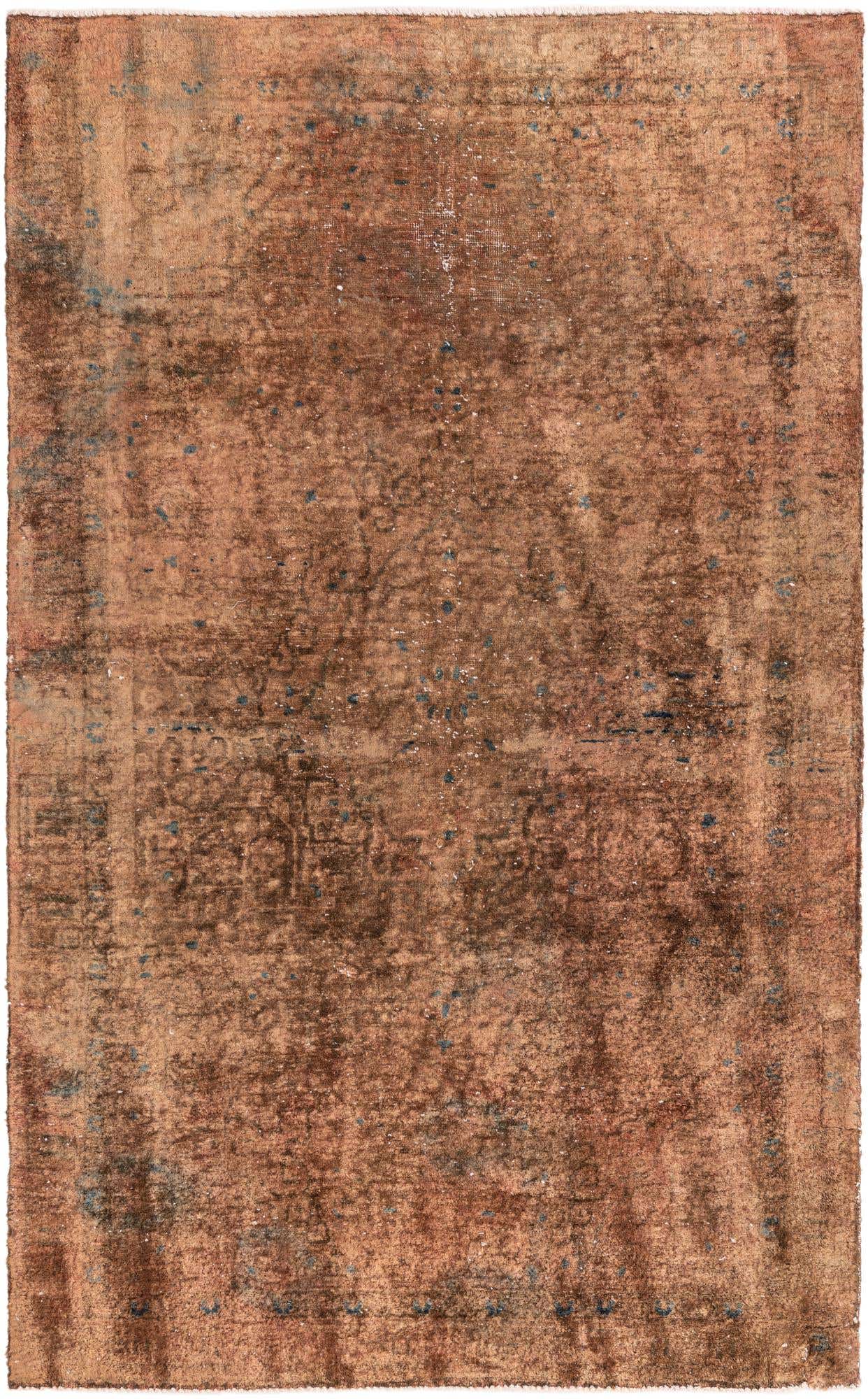 3' 10 x 6' 6 Hand Knotted Ultra Vintage Persian Wool Rug