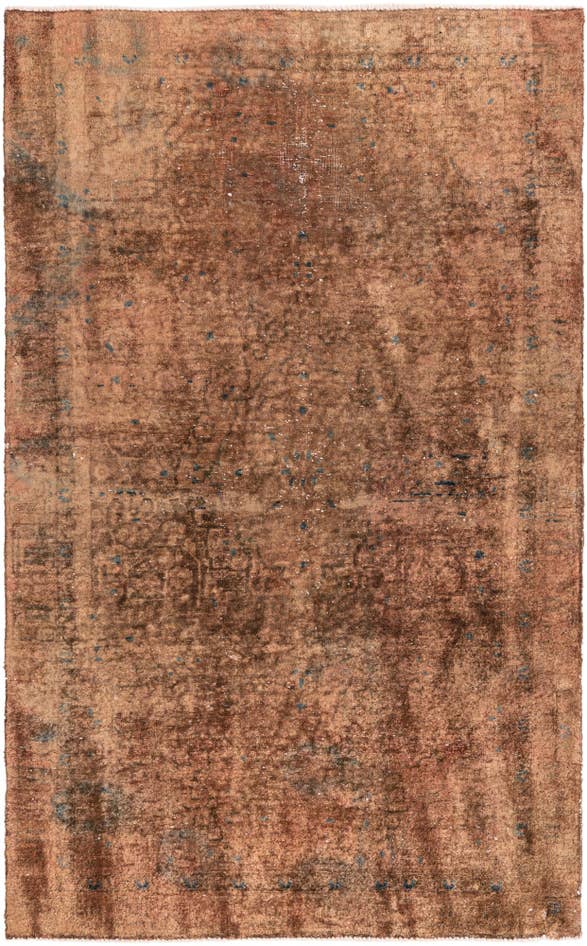 Detail image of 3' 10 x 6' 6 Hand Knotted Ultra Vintage Persian Wool Rug
