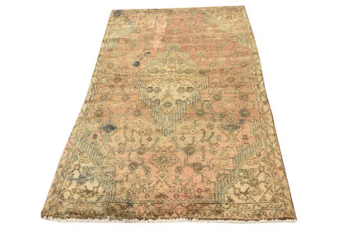 3' 4 x 5' 8 Hand Knotted Ultra Vintage Persian Wool Rug