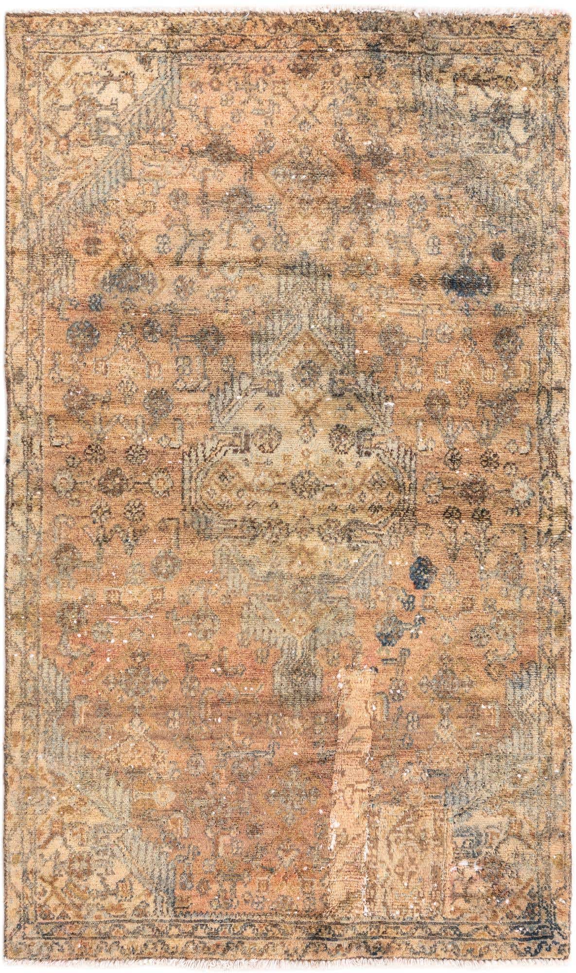 3' 4 x 5' 8 Hand Knotted Ultra Vintage Persian Wool Rug