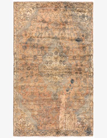 3' 4 x 5' 8 Hand Knotted Ultra Vintage Persian Wool Rug