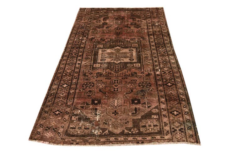 Detail image of 3' 4 x 6' Hand Knotted Ultra Vintage Persian Wool Rug