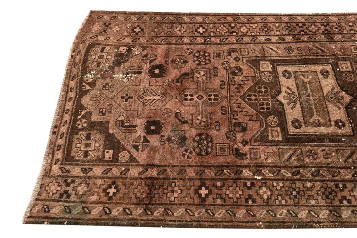 Detail image of 3' 4 x 6' Hand Knotted Ultra Vintage Persian Wool Rug