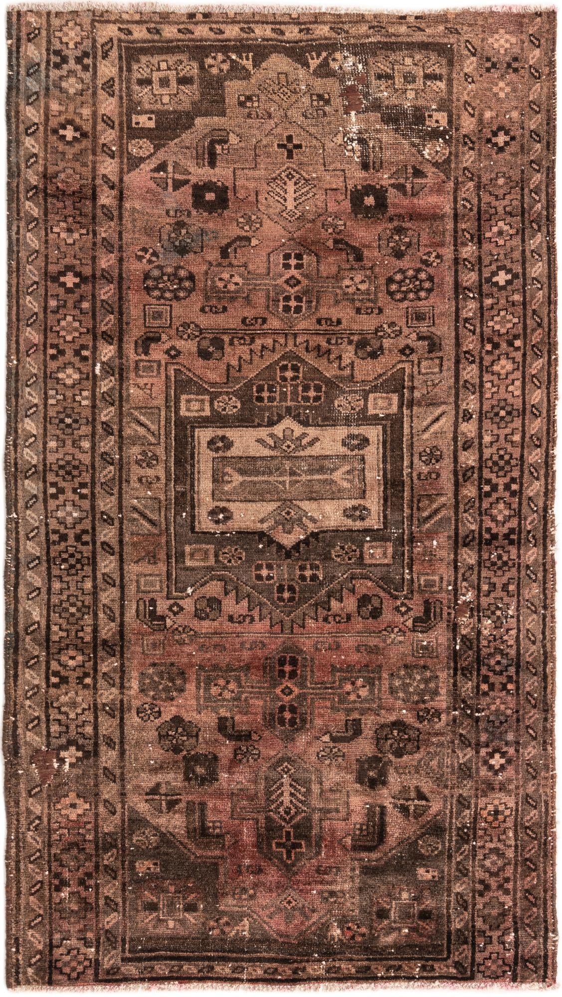 3' 4 x 6' Hand Knotted Ultra Vintage Persian Wool Rug