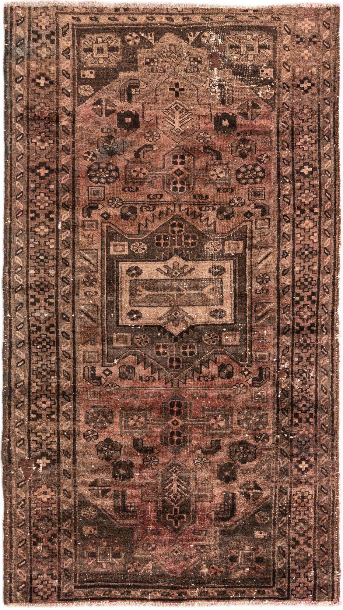 3' 4 x 6' Hand Knotted Ultra Vintage Persian Wool Rug