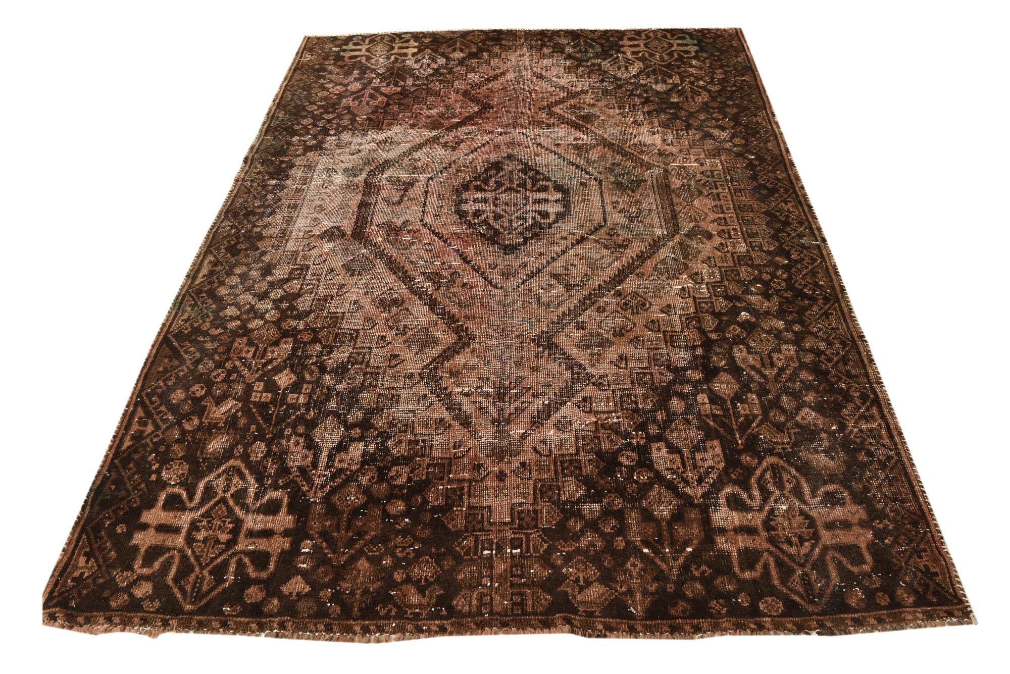 5' 10 x 8' 6 Hand Knotted Ultra Vintage Persian Wool Rug