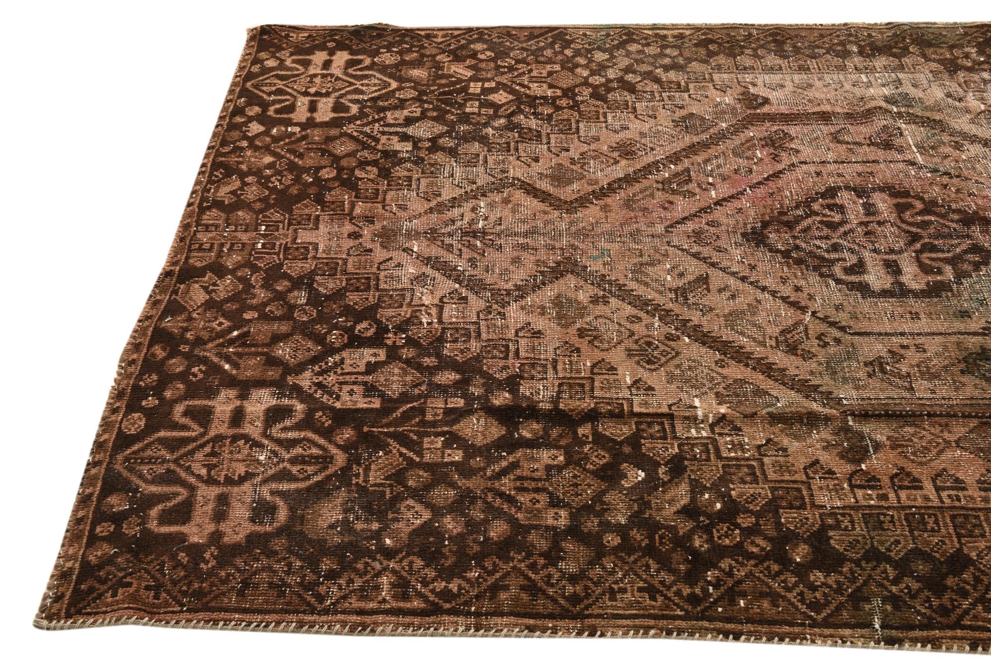 5' 10 x 8' 6 Hand Knotted Ultra Vintage Persian Wool Rug
