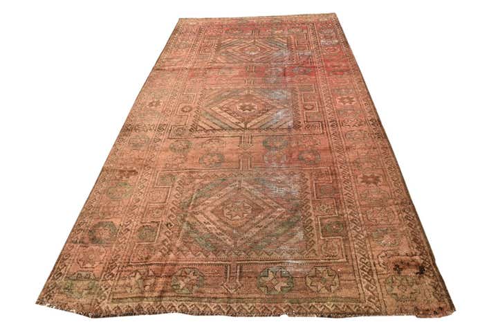 5' 2 x 9' 9 Hand Knotted Ultra Vintage Persian Wool Rug