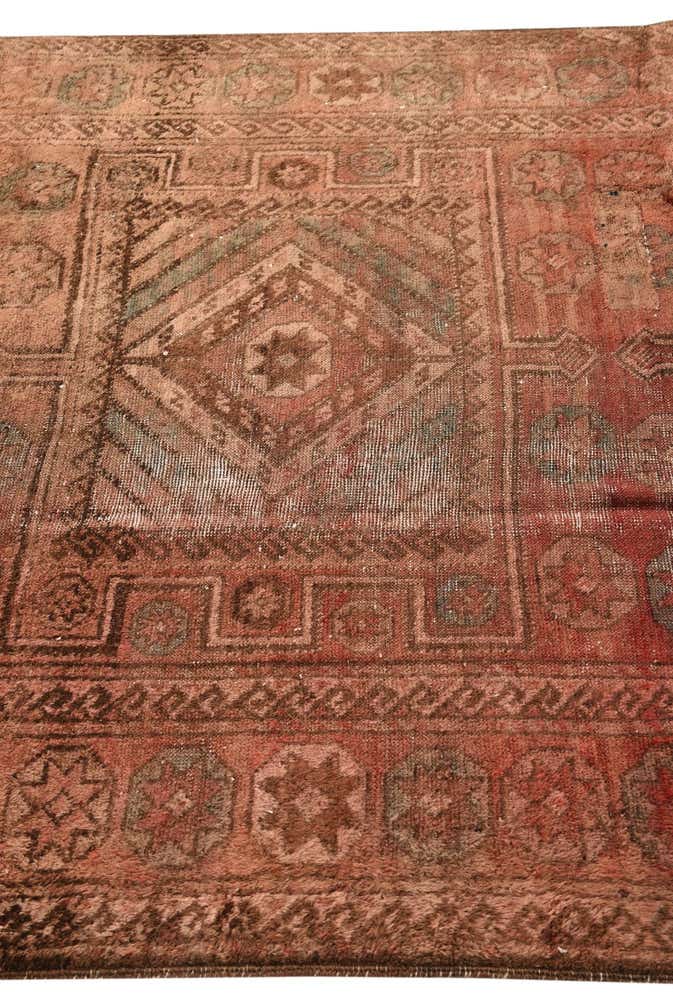 5' 2 x 9' 9 Hand Knotted Ultra Vintage Persian Wool Rug