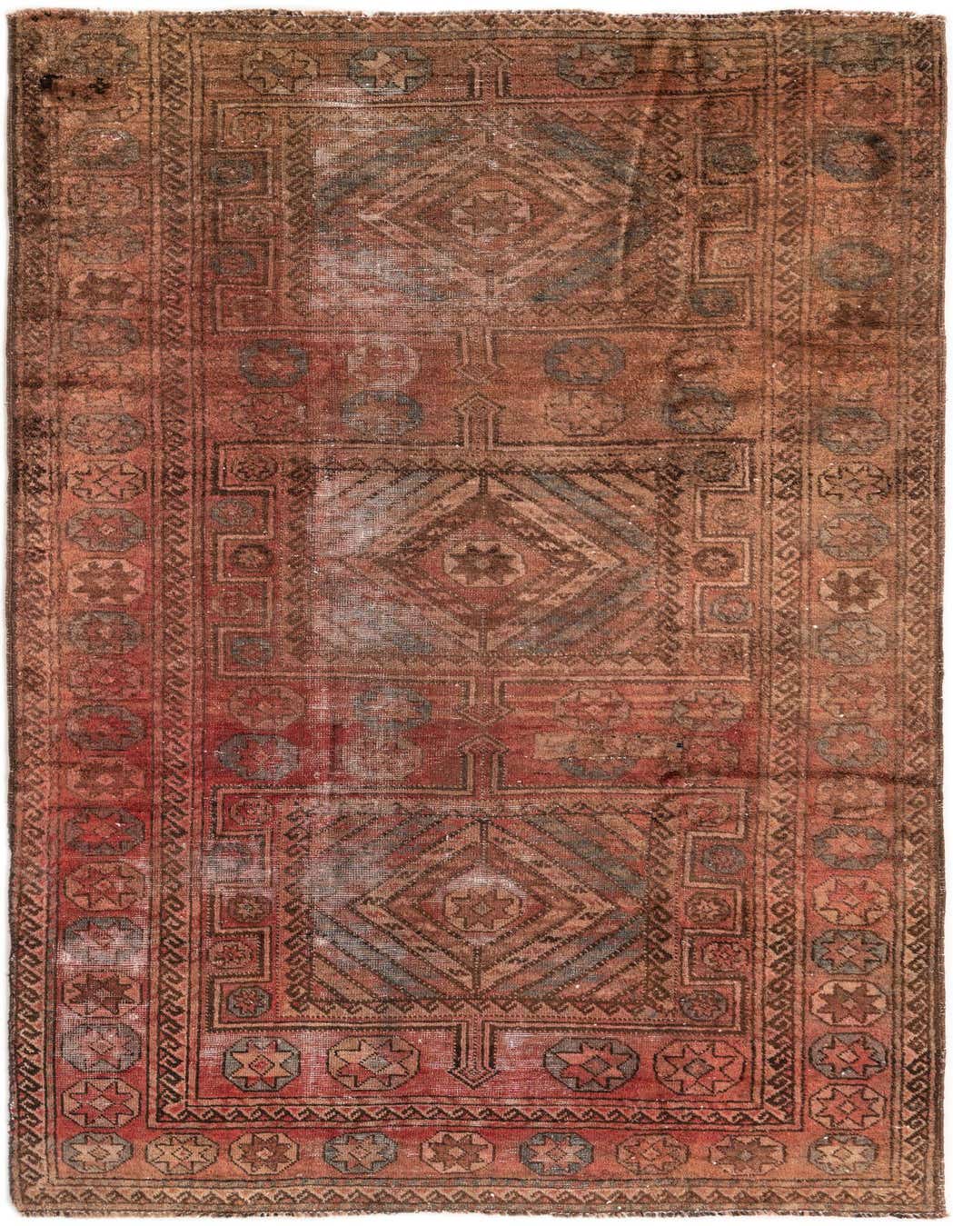 Primary image 5' 2 x 9' 9  Hand Knotted Ultra Vintage Persian Wool Rug