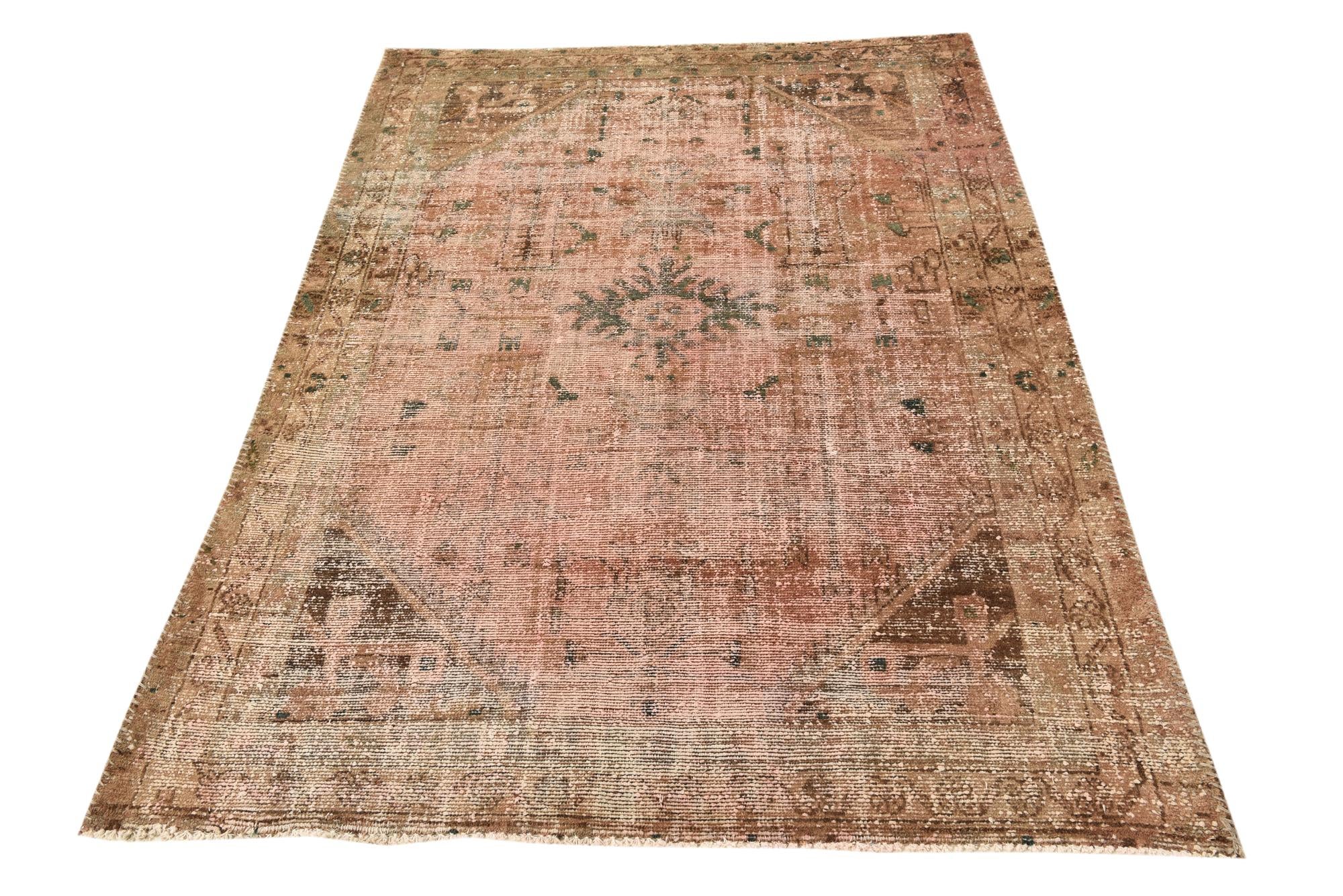 125cm x 180cm Hand Knotted Ultra Vintage Persian Wool Rug