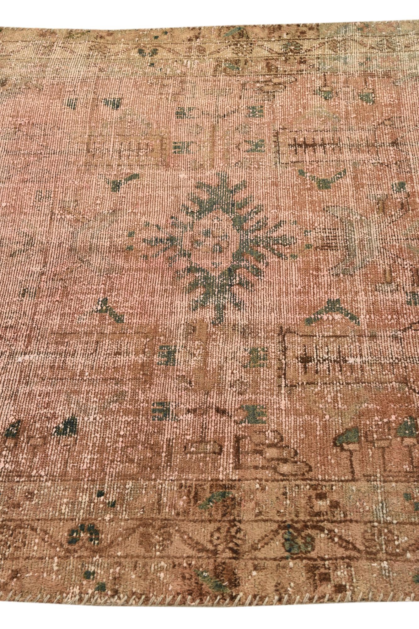 125cm x 180cm Hand Knotted Ultra Vintage Persian Wool Rug