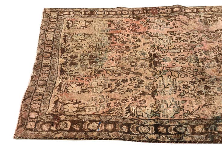 Detail image of 3' 7 x 6' Hand Knotted Ultra Vintage Persian Wool Rug