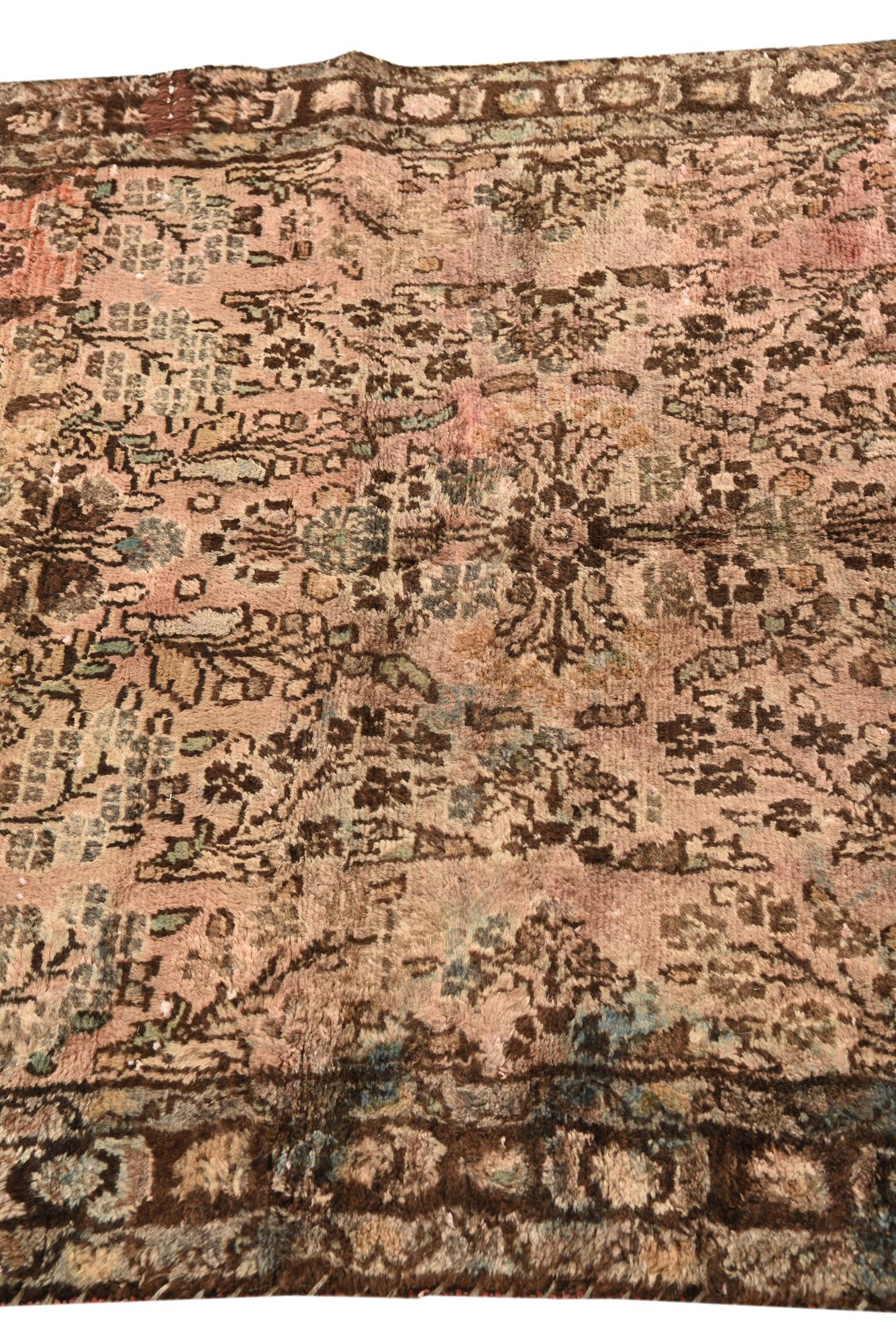 3' 7 x 6' Hand Knotted Ultra Vintage Persian Wool Rug