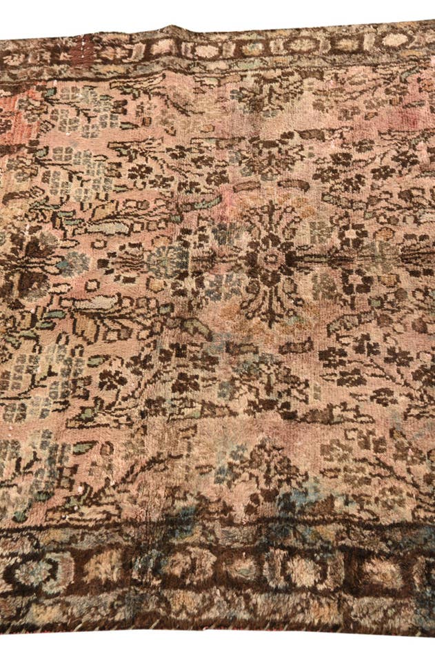 Detail image of 3' 7 x 6' Hand Knotted Ultra Vintage Persian Wool Rug