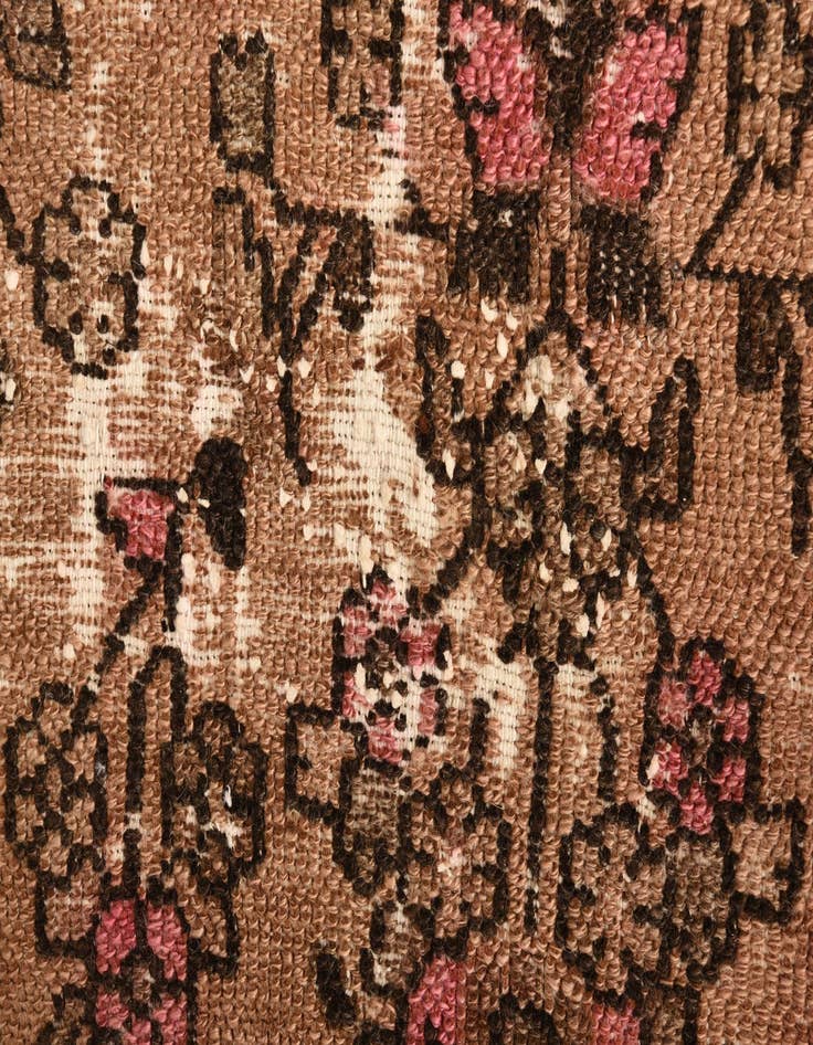 Detail image of 6' 9 x 9' 10  Hand Knotted Ultra Vintage Persian Wool Rug