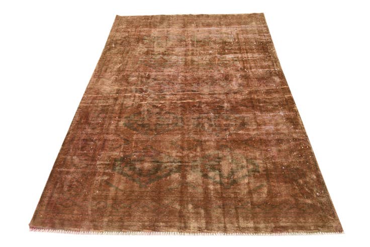 Detail image of 3' 9 x 6' Hand Knotted Ultra Vintage Persian Wool Rug
