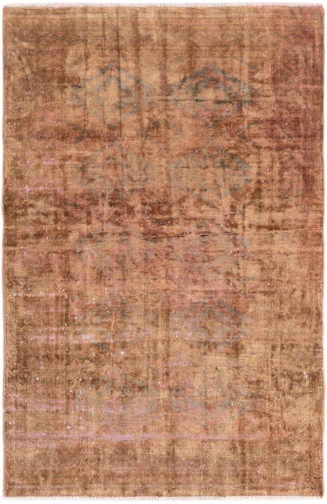 3' 9 x 6' Hand Knotted Ultra Vintage Persian Wool Rug