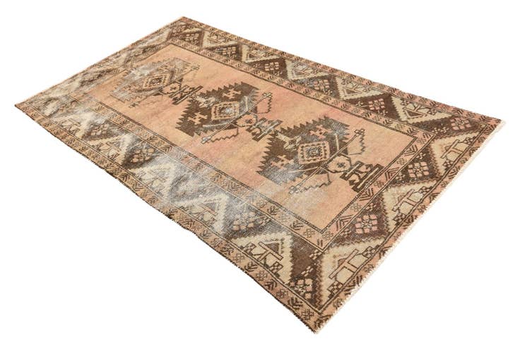 Detail image of 4' x 6' 7 Hand Knotted Ultra Vintage Persian Wool Rug