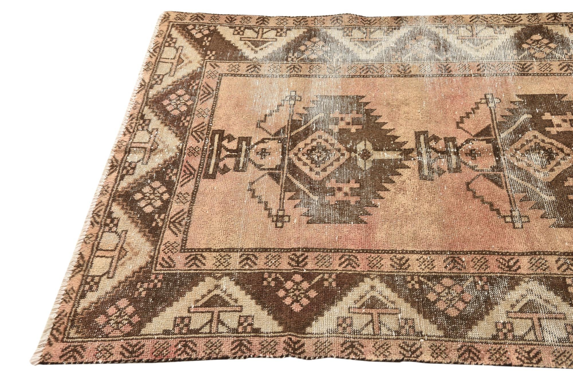4' x 6' 7 Hand Knotted Ultra Vintage Persian Wool Rug