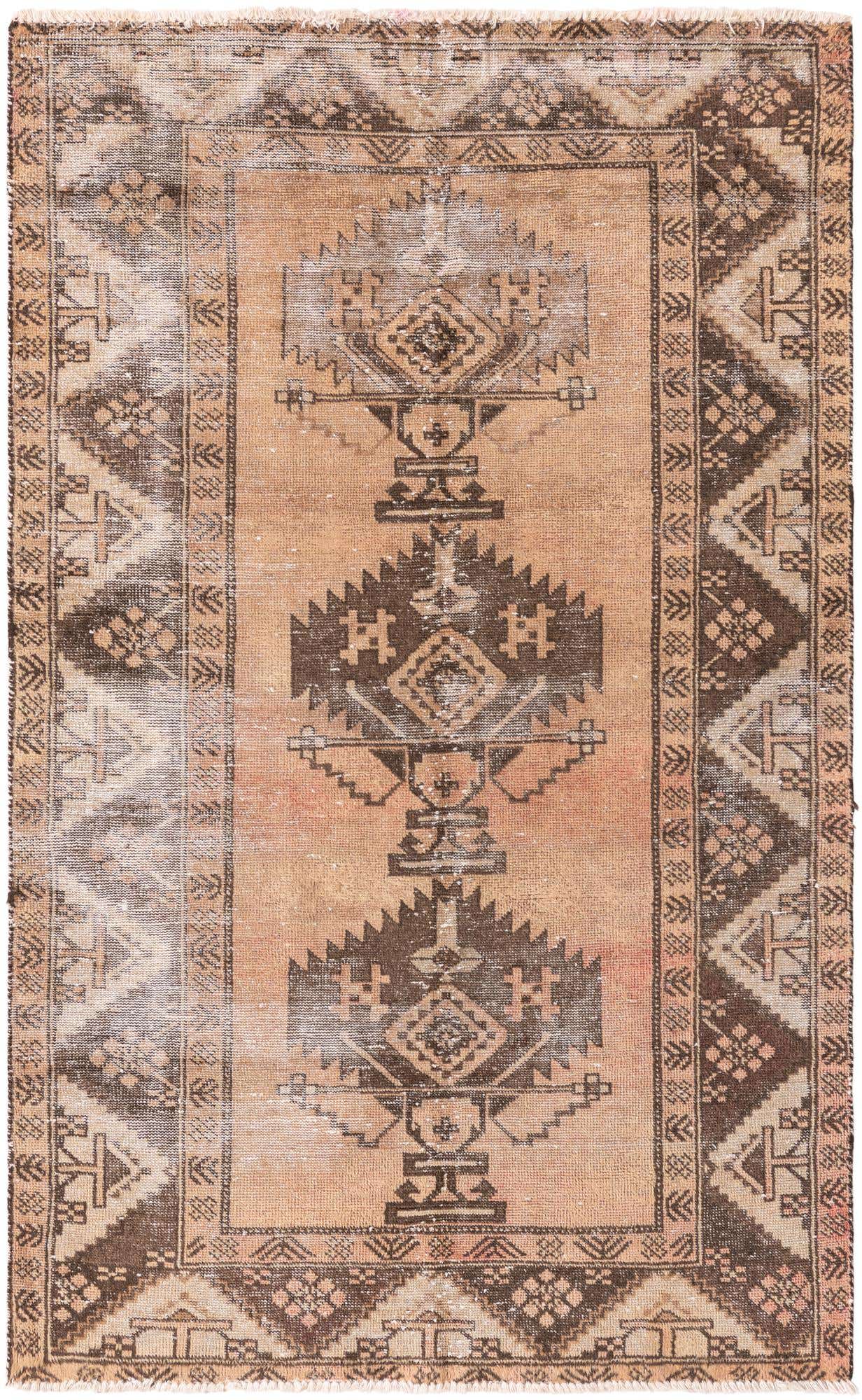4' x 6' 7 Hand Knotted Ultra Vintage Persian Wool Rug