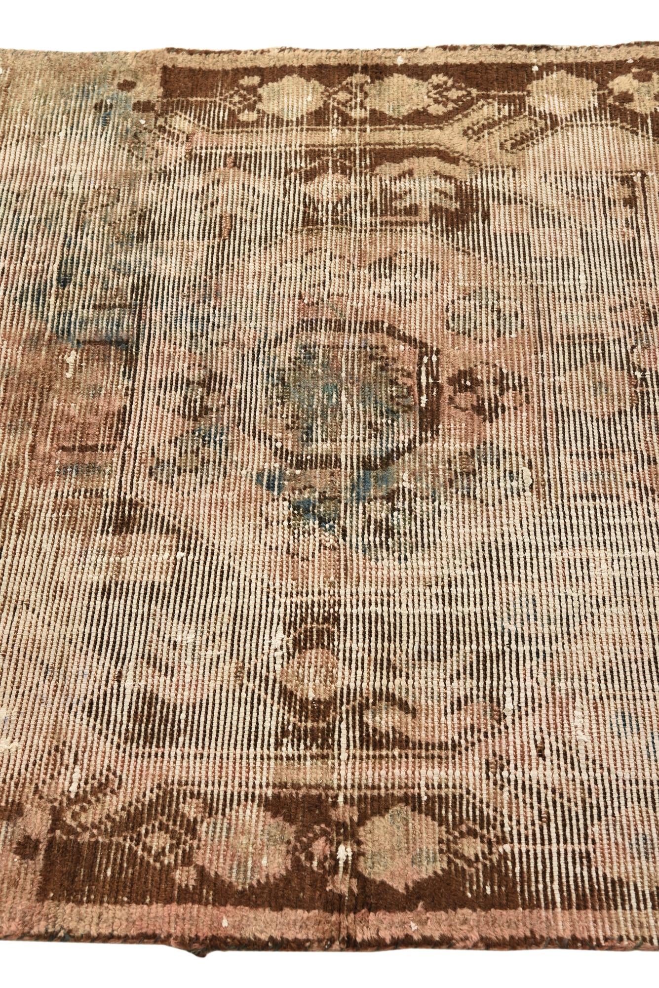 3' 7 x 5' 8 Hand Knotted Ultra Vintage Persian Wool Rug