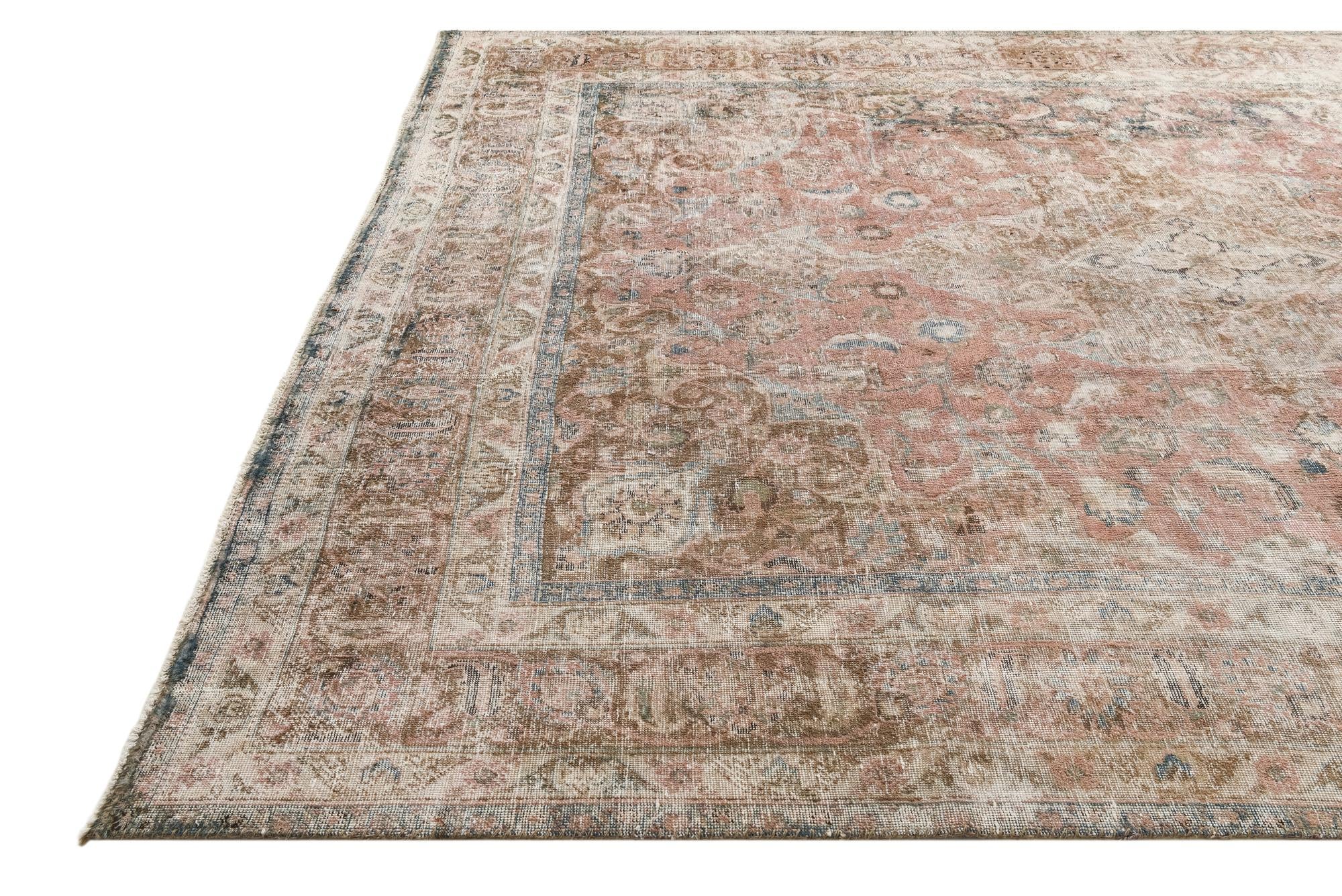 9' 7 x 12' 8 Hand Knotted Ultra Vintage Persian Wool Rug