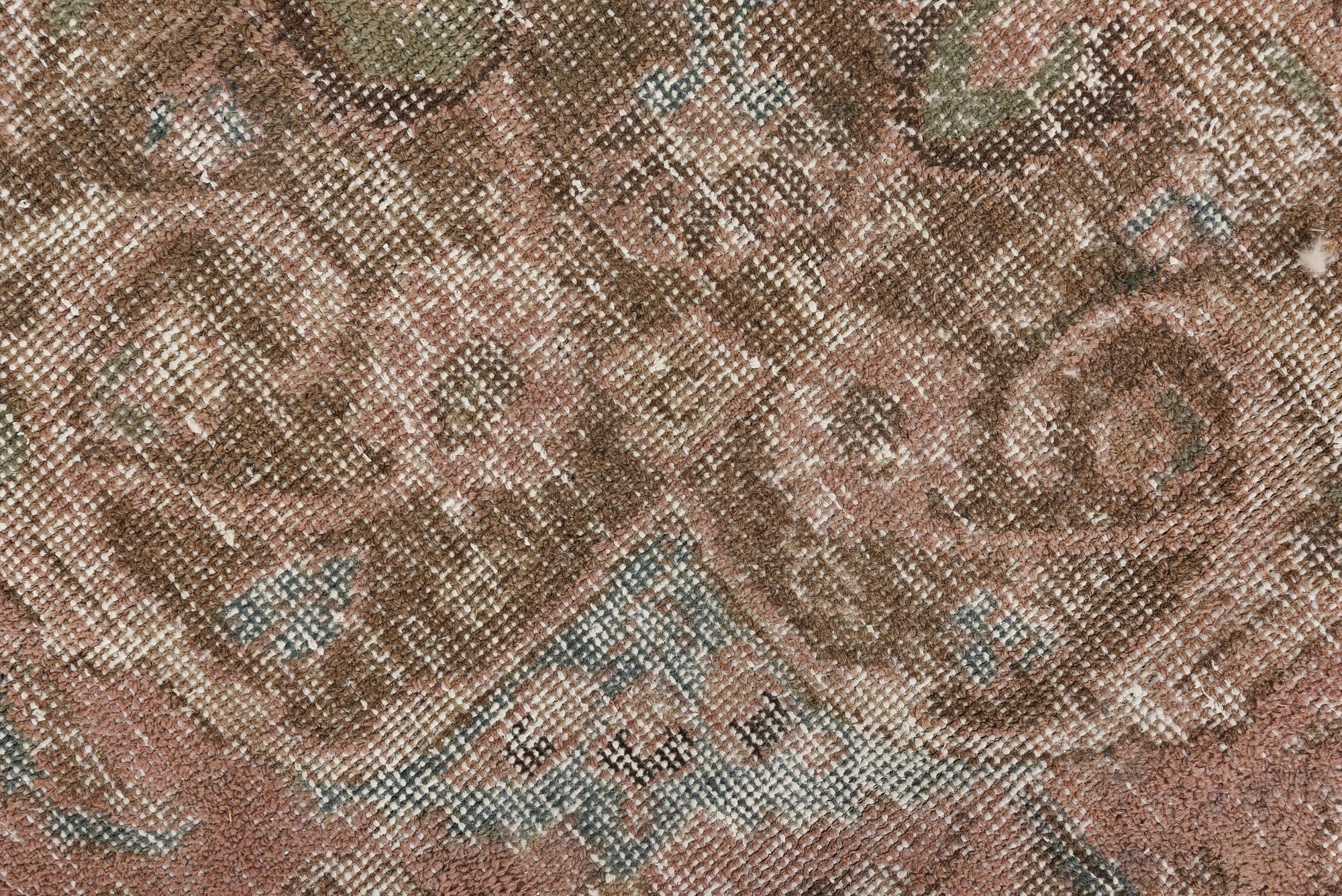 9' 7 x 12' 8 Hand Knotted Ultra Vintage Persian Wool Rug
