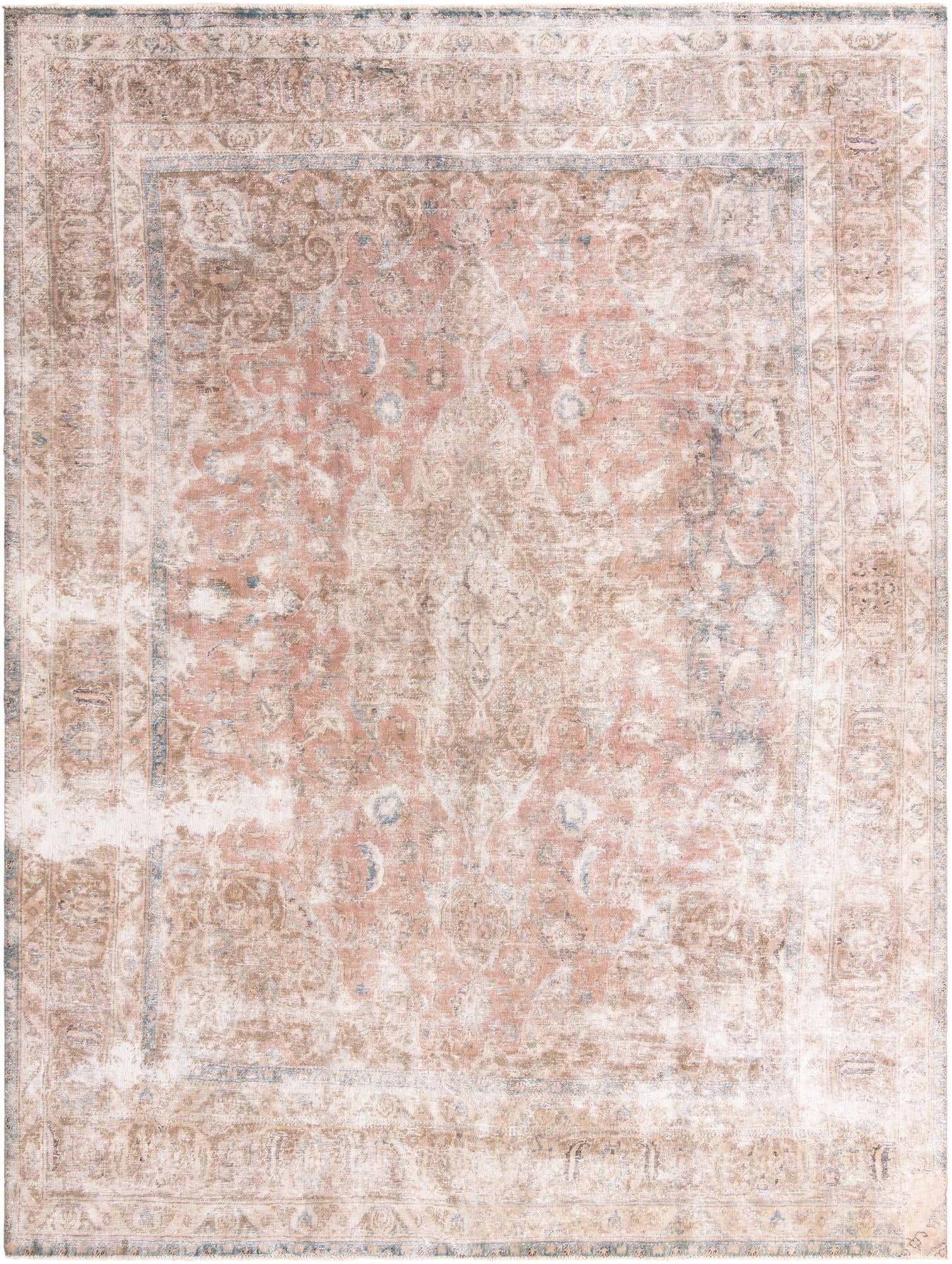 9' 7 x 12' 8 Hand Knotted Ultra Vintage Persian Wool Rug