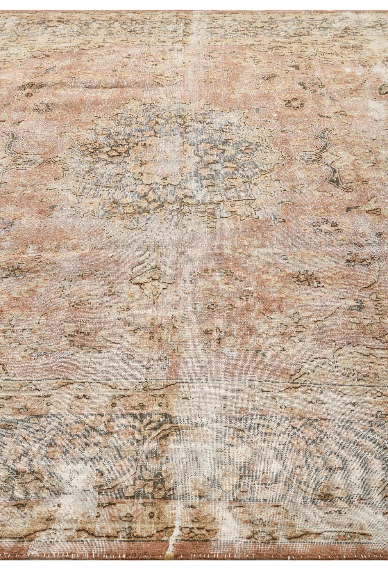 9' 8 x 13' Hand Knotted Ultra Vintage Persian Wool Rug