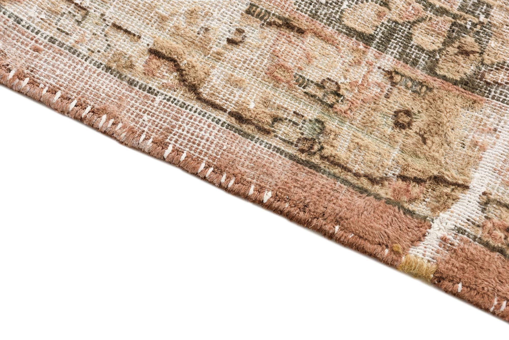 9' 8 x 13' Hand Knotted Ultra Vintage Persian Wool Rug