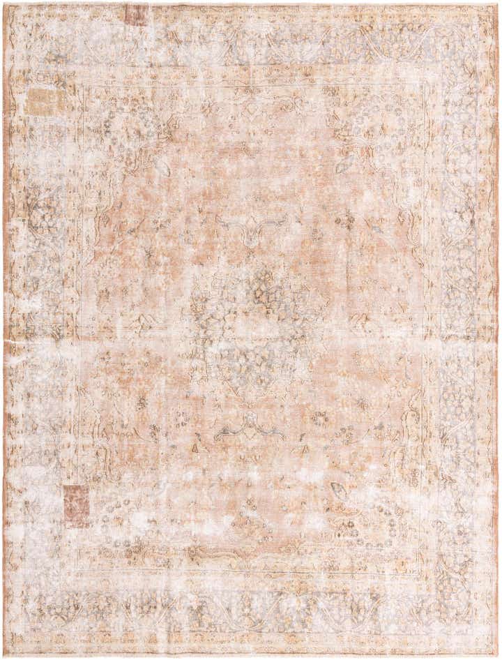 9' 8 x 13' Hand Knotted Ultra Vintage Persian Wool Rug
