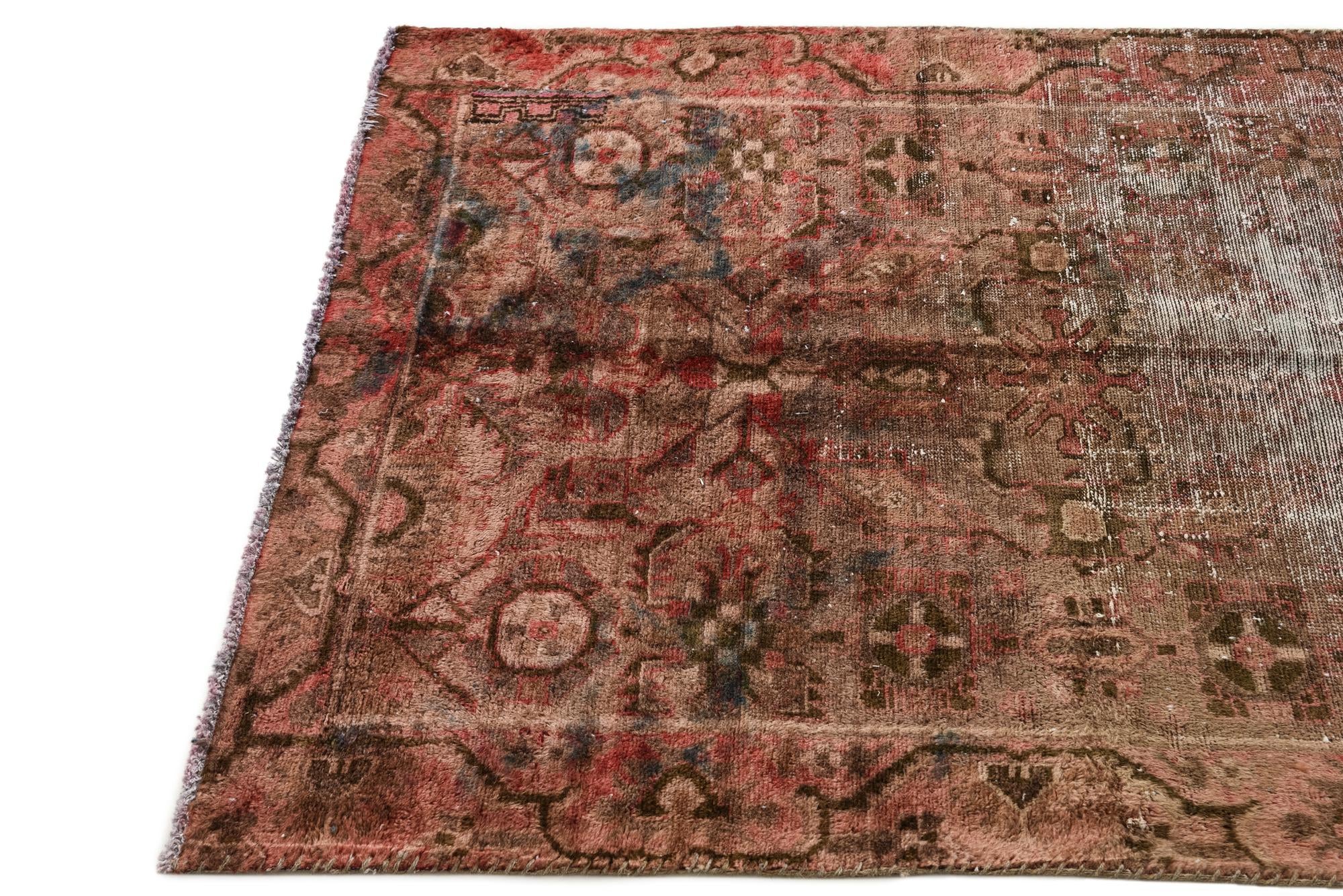 3' 7 x 4' 7 Hand Knotted Ultra Vintage Persian Wool Rug