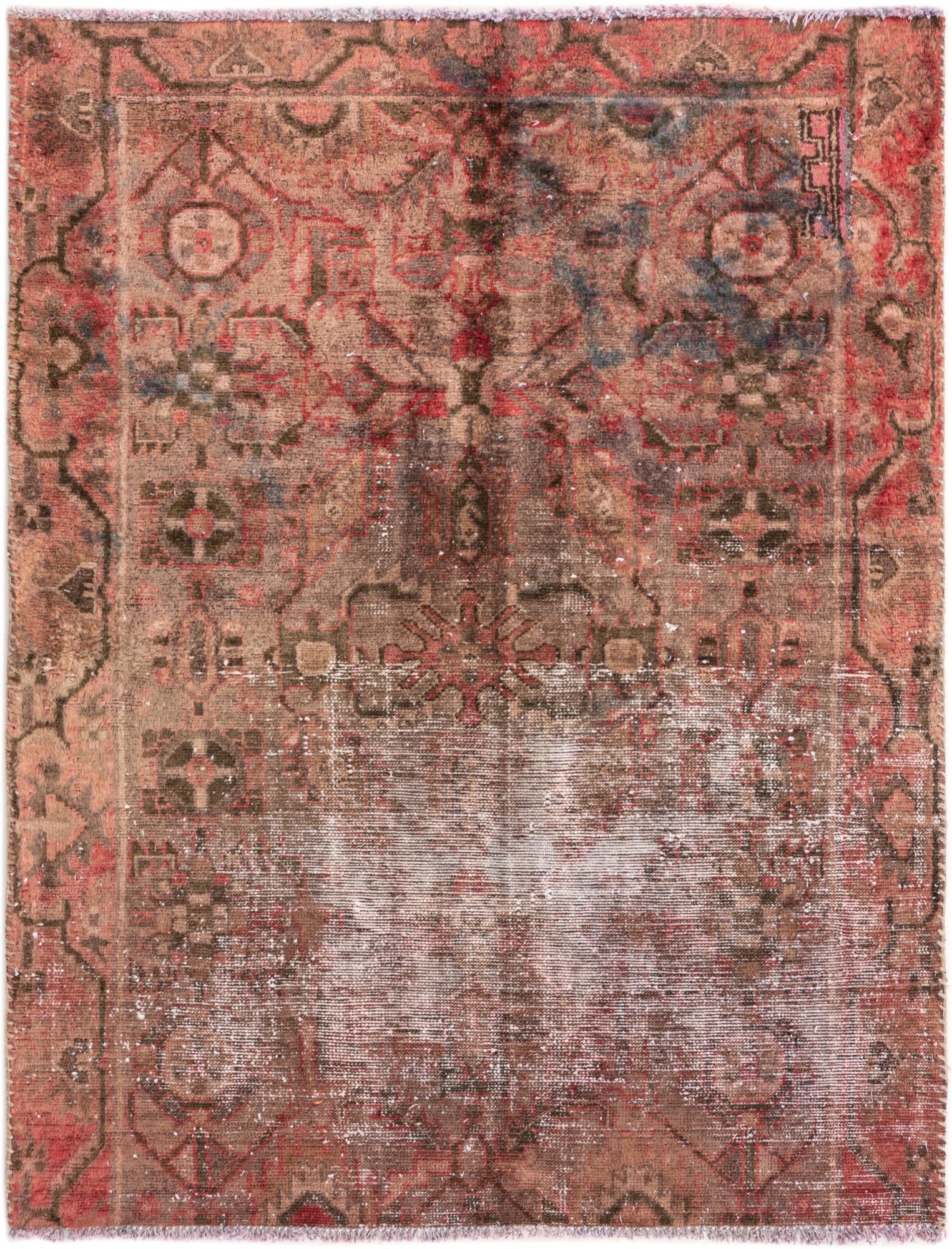 3' 7 x 4' 7 Hand Knotted Ultra Vintage Persian Wool Rug