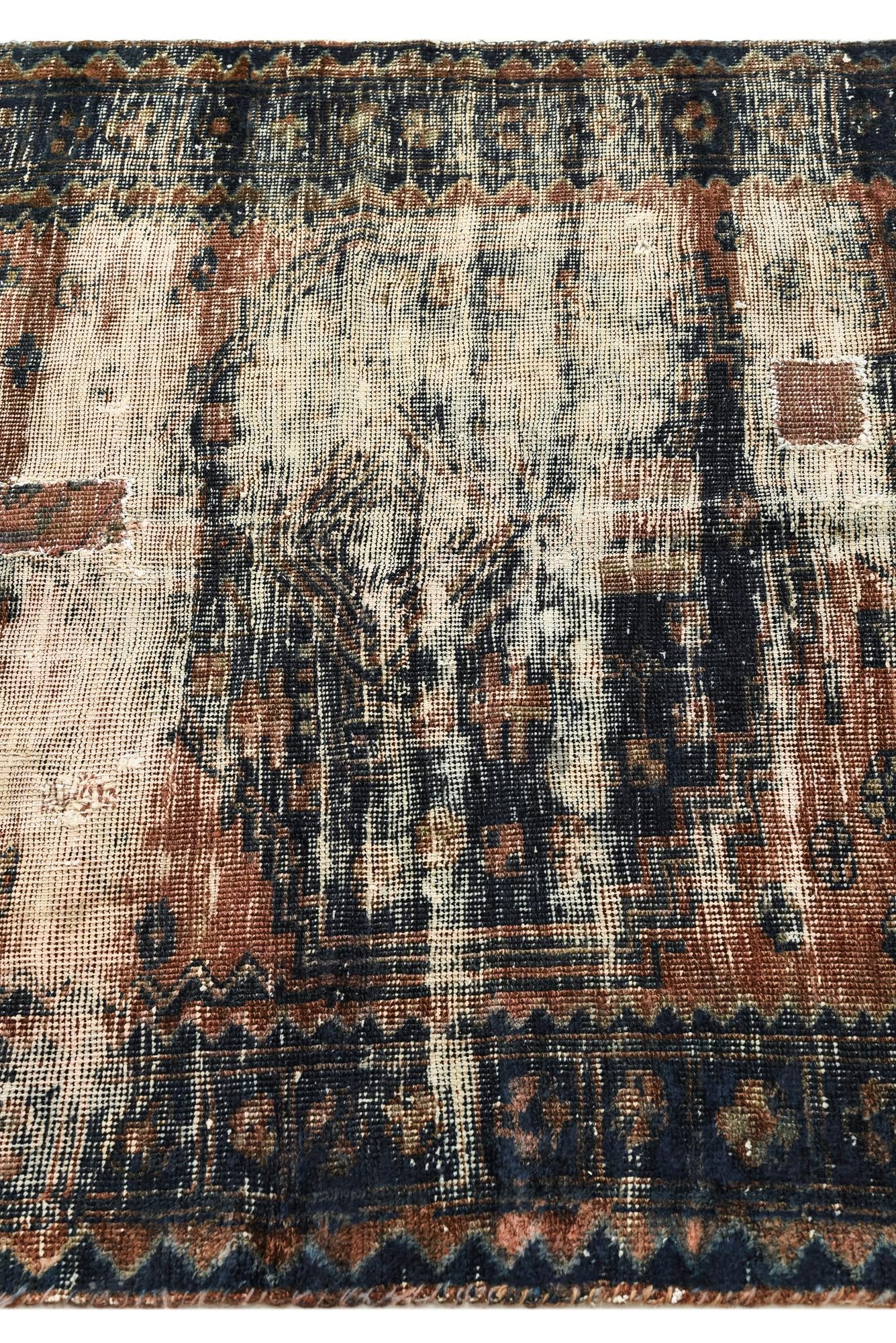 4' 3 x 6' 5 Hand Knotted Ultra Vintage Persian Wool Rug