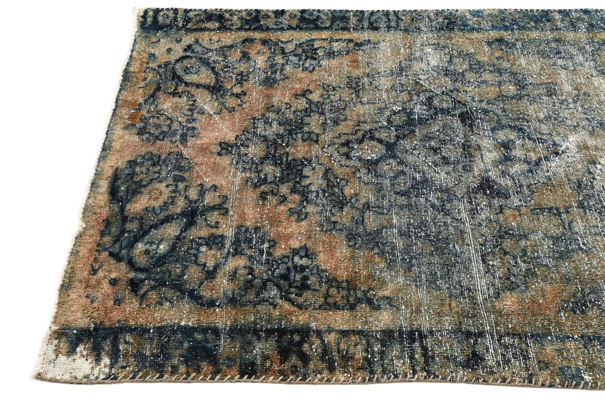 4' x 5' 10 Hand Knotted Ultra Vintage Persian Wool Rug