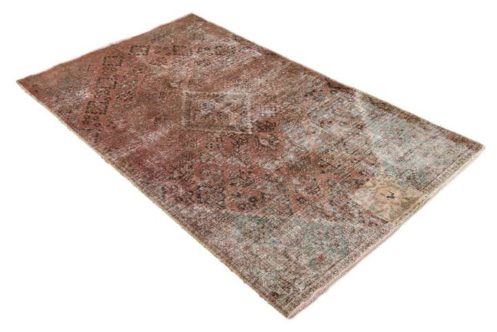 3' 6 x 6' Hand Knotted Ultra Vintage Persian Wool Rug