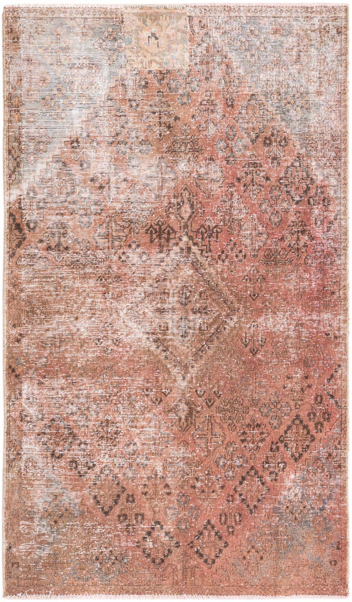 3' 6 x 6' Hand Knotted Ultra Vintage Persian Wool Rug