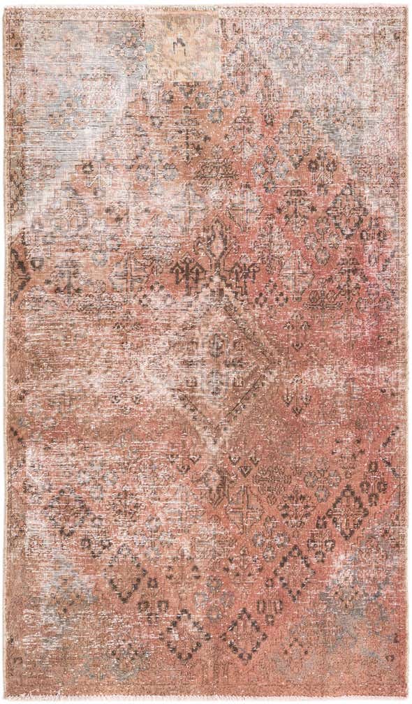 3' 6 x 6' Hand Knotted Ultra Vintage Persian Wool Rug