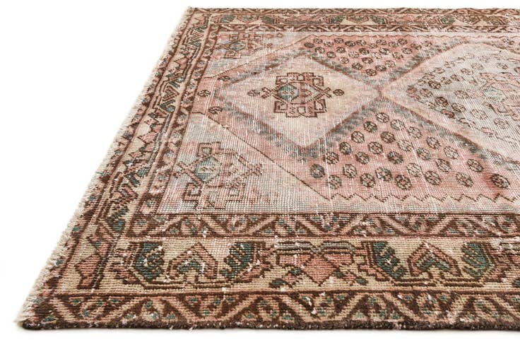 Detail image of 4' 7 x 6' 5 Hand Knotted Ultra Vintage Persian Wool Rug