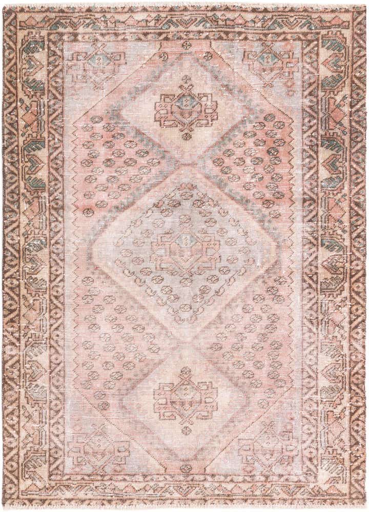 4' 7 x 6' 5 Hand Knotted Ultra Vintage Persian Wool Rug
