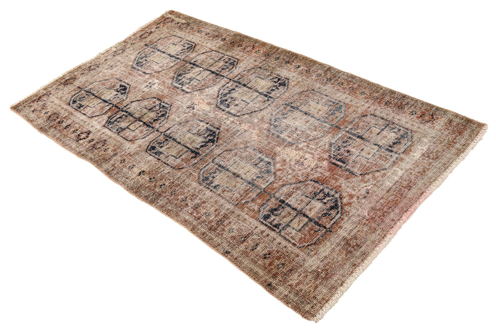 3' 5 x 5' 10 Hand Knotted Ultra Vintage Persian Wool Rug